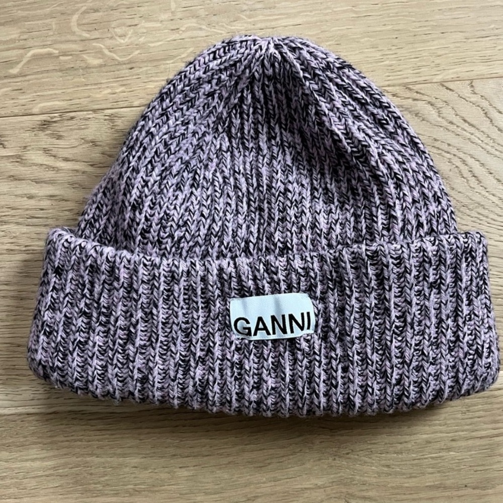 GANNI Purple/light pink  Knit Beanie